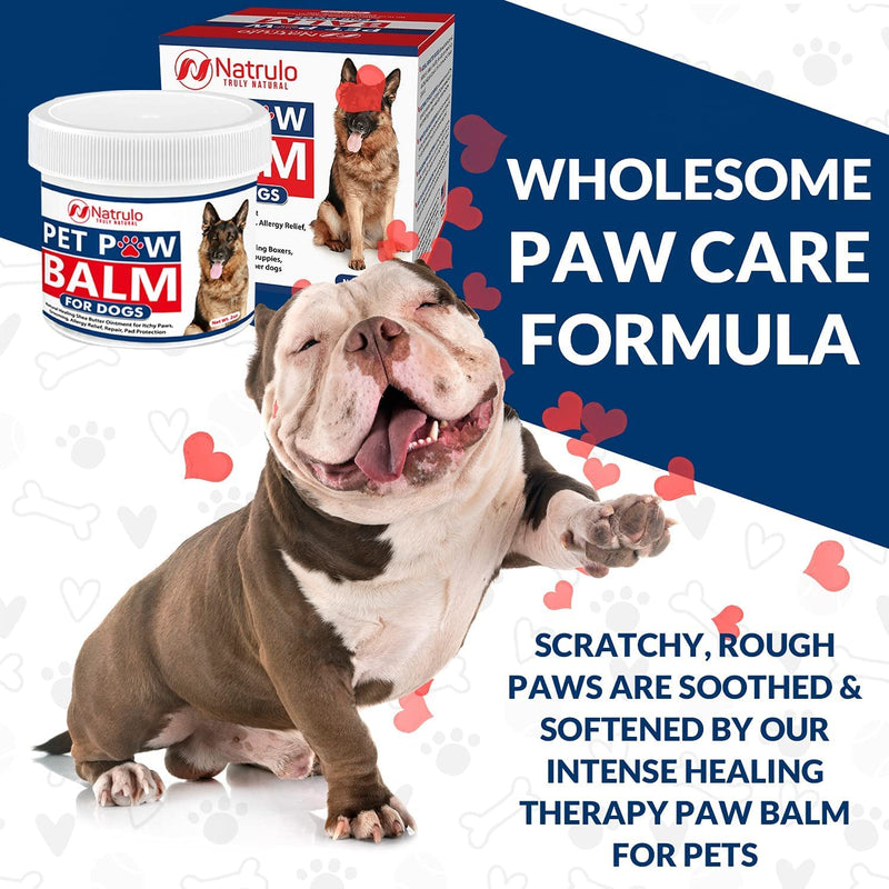 Natrulo Pet Paw Balm for Dog - Natural Healing Ointment for Itchy Paws, Grooming, Allergy Relief, Repair, Pad Protection – Soothing Unscented Shea Butter Moisturizer for Itching, Dryness, Licking 1oz - BeesActive Australia