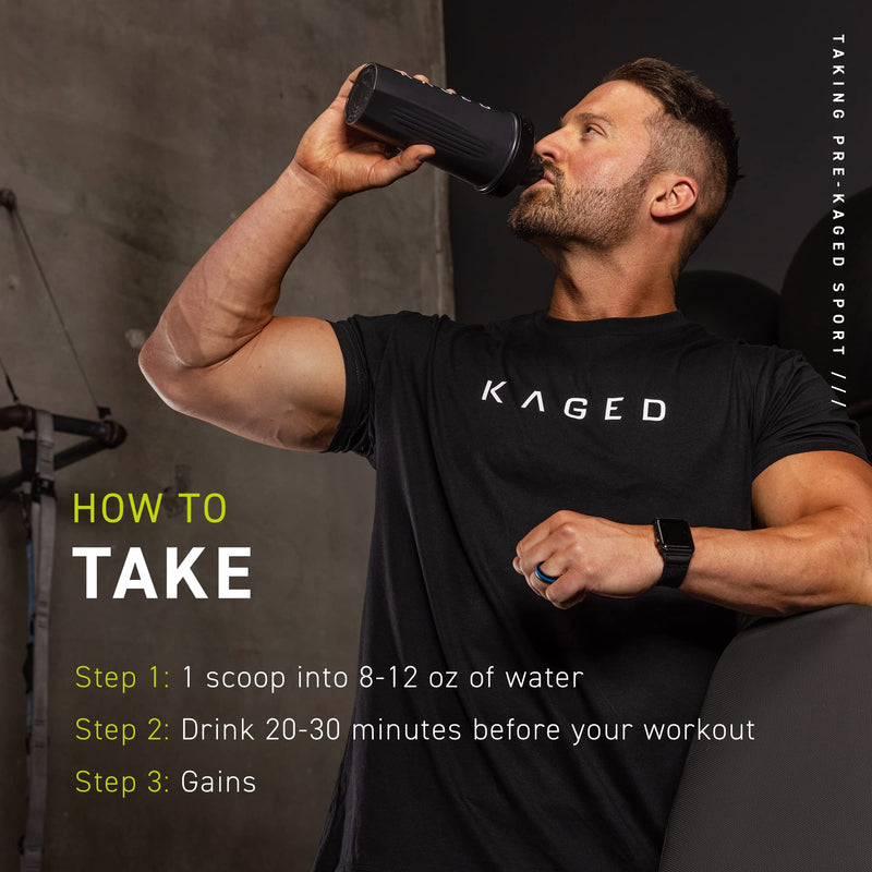 Pre Workout Powder, Kaged Muscle Pre-Kaged Sport For Men And Women, Increase Energy, Focus, Hydration, and Endurance, Organic Caffeine, Plant Based Citrulline, Mango Lime - BeesActive Australia