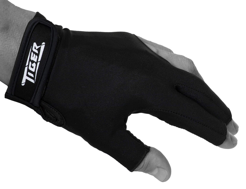 [AUSTRALIA] - Tiger-X Billiard Glove - Black - for Left Hand by Tiger Products Medium 