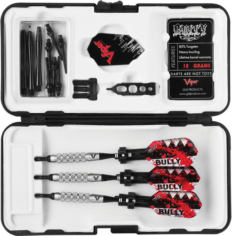Viper Bully 80% Tungsten Soft Tip Darts with Storage/Travel Case, 18 Grams Coarse Knurling - BeesActive Australia