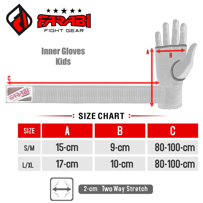 Farabi Sports Kids Hybrid Boxing Inner Gloves Punching Boxing Gloves White - BeesActive Australia