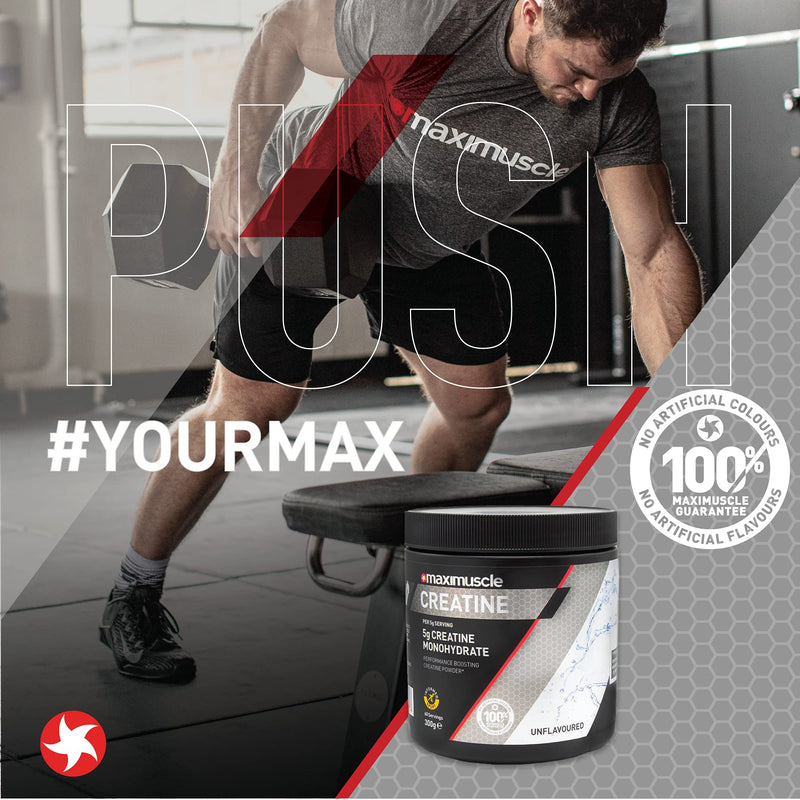 Maximuscle Creatine | Performance Boosting Creatine Monohydrate Powder | Unflavoured, 300g - 60 Servings - BeesActive Australia