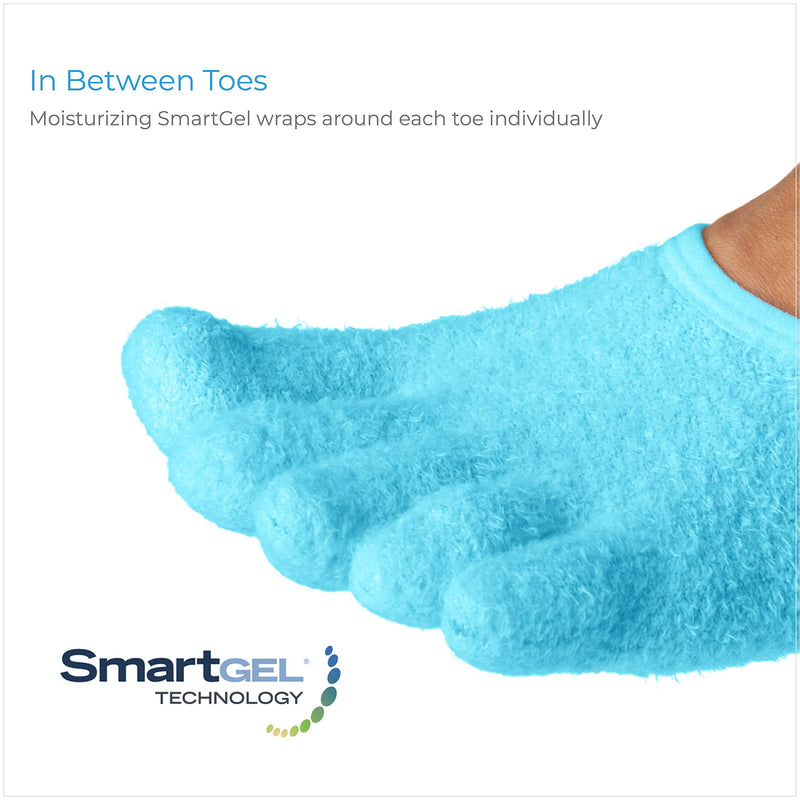 NatraCure 5-Toe Gel Moisturizing Socks (Helps Dry Feet, Cracked Heels, Calluses, Cuticles, Rough Skin, Dead Skin, Use with your Favorite Lotions, and Creams or Spa Pedicure) - 110-M CAT - Size: Medium - BeesActive Australia