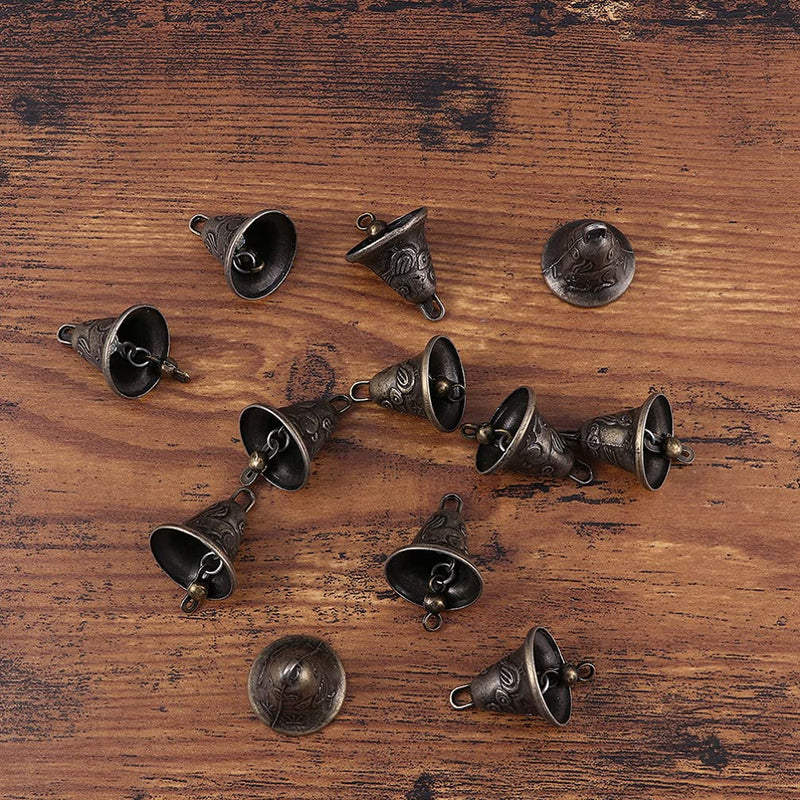 DOITOOL 20Pcs Cow Horse Grazing Bells Sheep Cattle Goat Bells Vintage Craft Bells Farm Animal Bells Pet Collar Bell Noisemaker Rustic Jingle Bell Farming Accessories Random Style - BeesActive Australia