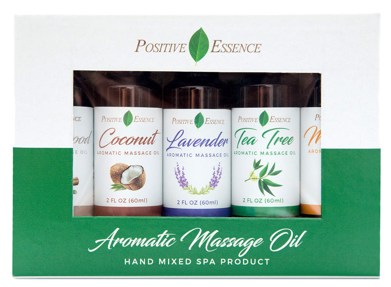 Massage Oil Set for Massage Therapy, Therapeutic Organic Massage Oils, Relieve Stress, Vegan Friendly, Made with Pure Essential Oils, Jojoba, Vitamin E, and Sweet Almond for Skin, 5 x 60ml Eclectic Scents 60 ml (Pack of 5) - BeesActive Australia