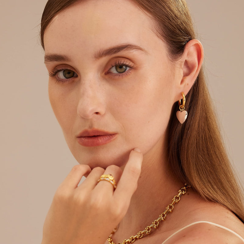 C.Paravano Hoop Earrings for Women | 925 Sterling Silver or 18K Gold Plated Hoop Earrings | Huggie Earrings for Women | Lightweight Hoops | Hypoallergenic Earring for Women EARRING_Q - BeesActive Australia