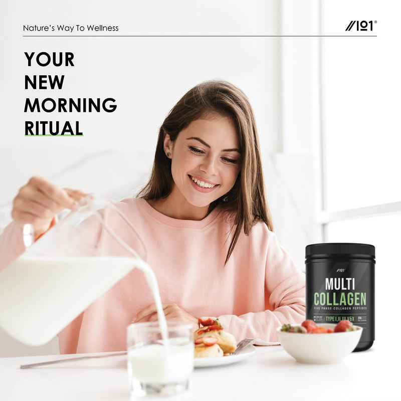 Multi Collagen Protein Powder (400g) - Types I, II, III, V & X - Hydrolyzed Grass Fed Bovine, Wild Caught Fish, & Free-Range Chicken & Eggshell Collagen. Non-GMO, Halal. 400 g (Pack of 1) - BeesActive Australia