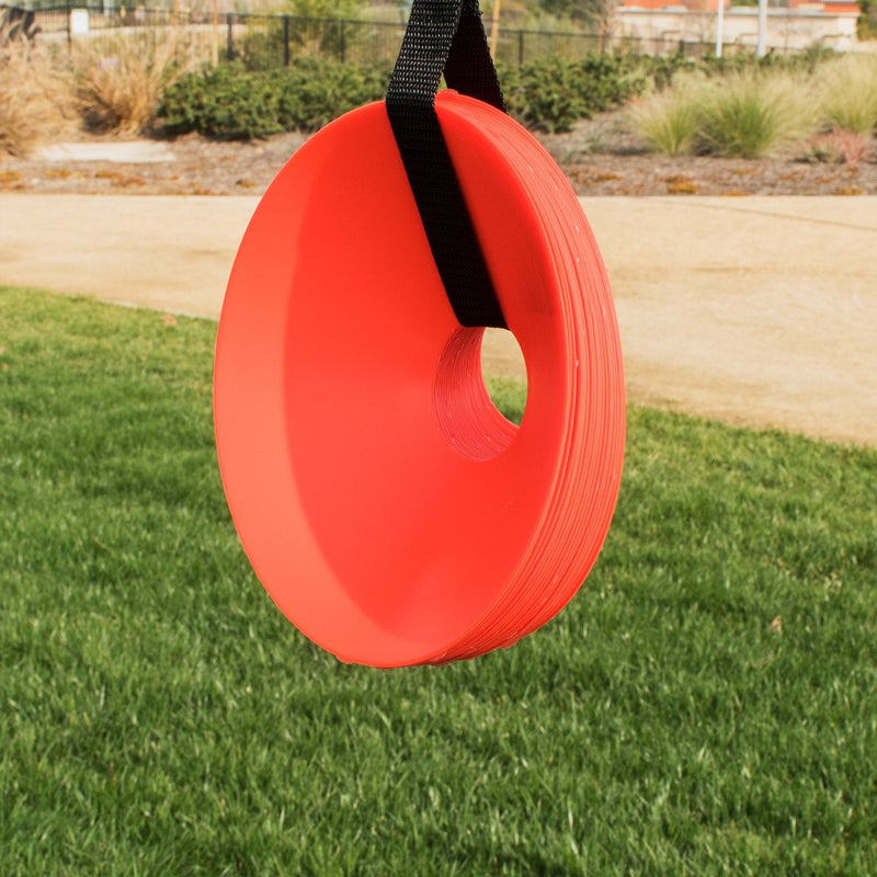 Super Z Outlet Bright Orange Round Cones Sports Equipment for Fitness Training (20 Pack) - BeesActive Australia
