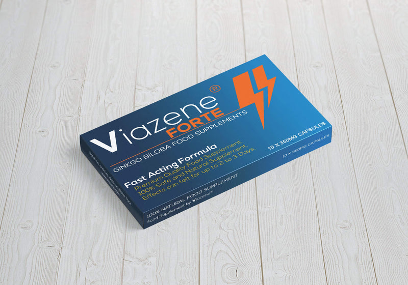 Viazene Forte - 100% Herbal & Gingko Biloba Complex Food Supplement for Energy, Endurance and Power - Innovative Formula - 10 Capsules - BeesActive Australia