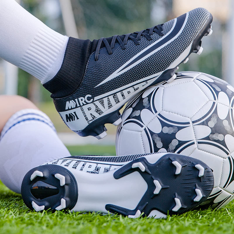 Zquaus Mens Cleats Football,Walking Athletic Soccer Shoes,Ag Cleats Outdoor Training 9.5 M1-black - BeesActive Australia