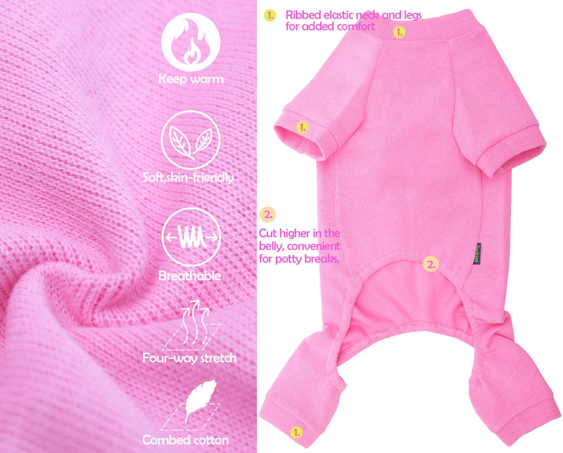 Sychien Dog Pajamas for Large Small Medium Dogs,Winter Warm PJS Jumpsuit for Boy Girl Dogs,Christmas Party Combed Cotton Thermal Jumpsuits 3XL Pink - BeesActive Australia