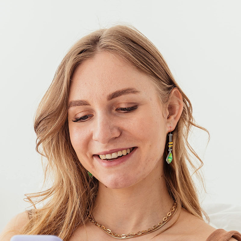 JA.S.JR Silver Handmade Boho Earrings Dangle Earrings for Women - BeesActive Australia