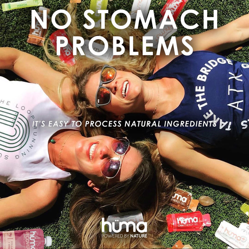 Huma Plus (Double Electrolytes) Chia Energy Gel, Variety Pack - Stomach Friendly, Real Food Energy Gels (8 Original and 4 Plus Gels) 1.55 Ounce (Pack of 12) Variety - Plus & Original - BeesActive Australia