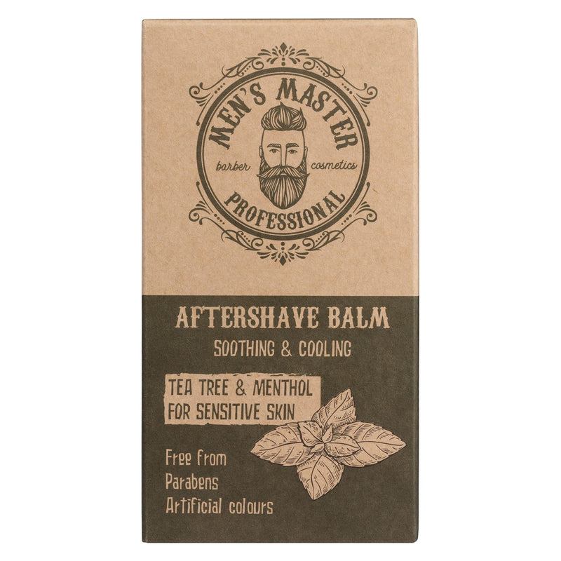 Soothing Aftershave Balm for Sensitive Skin"Tea tree and Menthol" Cosmetics for Men, Parabens FREE, 120 ml of Men's Master - BeesActive Australia