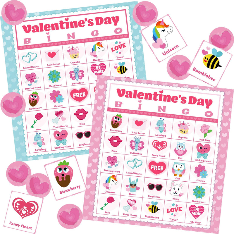 JOYIN 56 Players Valentines Day Bingo Cards (5x5) for Kids School Classroom Exchange Gift Rewards, Valentine’s Fun Party Favor Games, Indoor Family Activities. - BeesActive Australia