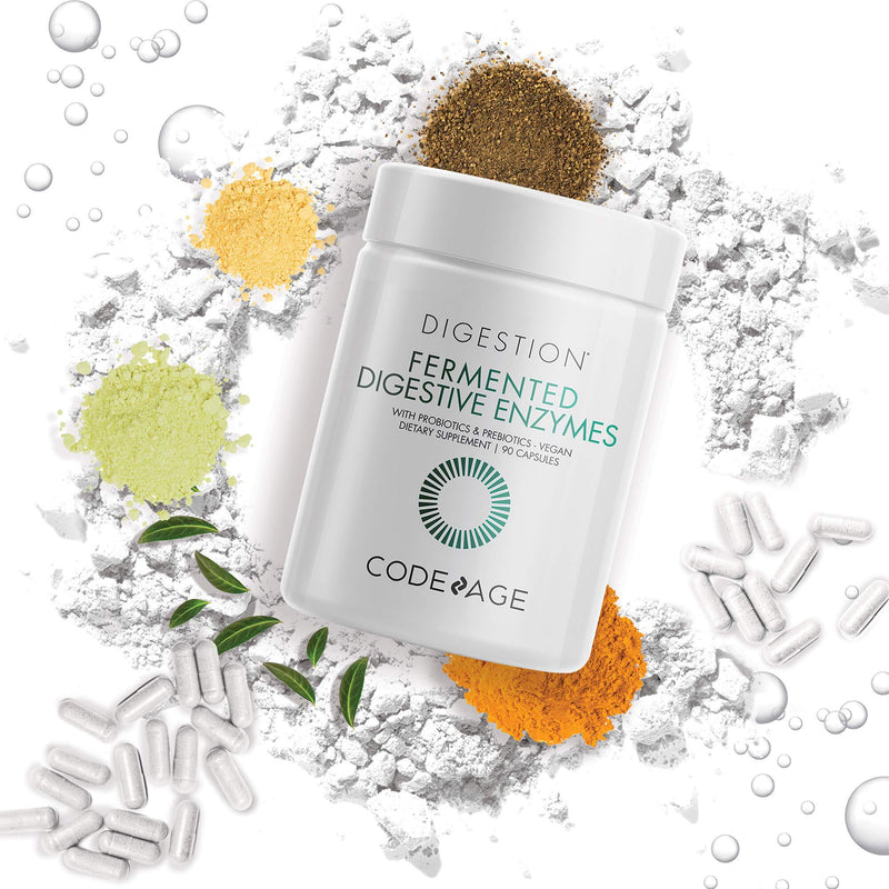 Codeage Fermented Digestive Enzymes Supplement - Probiotics, Prebiotics, Vitamins - Stomach & Food Enzyme - Amylase, Lipase, Lactase - Plant Based, Vegan, Non-GMO - 3 Months Supply - 90 Capsules - BeesActive Australia