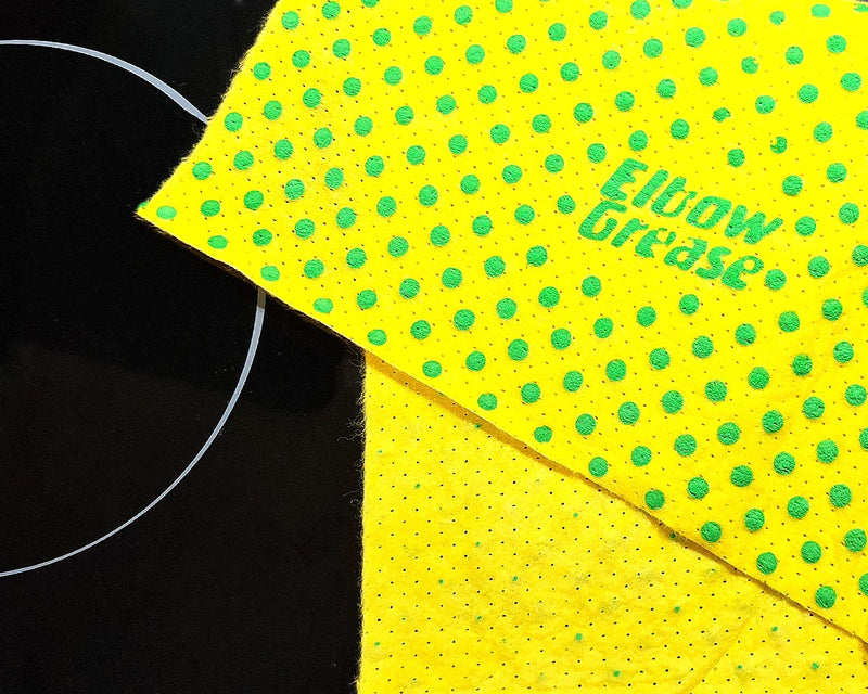 Elbow Grease Power Cloths with Scrub Dots Reusable Washable Extra Large Pack of 3, Yellow - BeesActive Australia