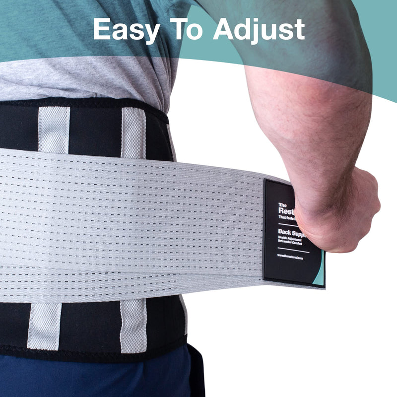 The Restored Lumbar Relief Brace, Back Support Belt for Men with Lower Back Support - Ultimate Sciatica Pain Relief, Certified Back Brace, Essential Back Pain Relief, Effective Back Support, Large L - Waist 32 to 40 Inches / Size 14 to 18 - BeesActive Australia