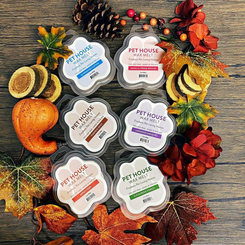 One Fur All 100% Natural Soy Wax Melts, Pack of 2 by Pet House – Long Lasting Pet Odor Eliminating Wax Melts Non-Toxic, Dye-Free Unique, Made in USA Vanilla Sandalwood 2 Pack - BeesActive Australia