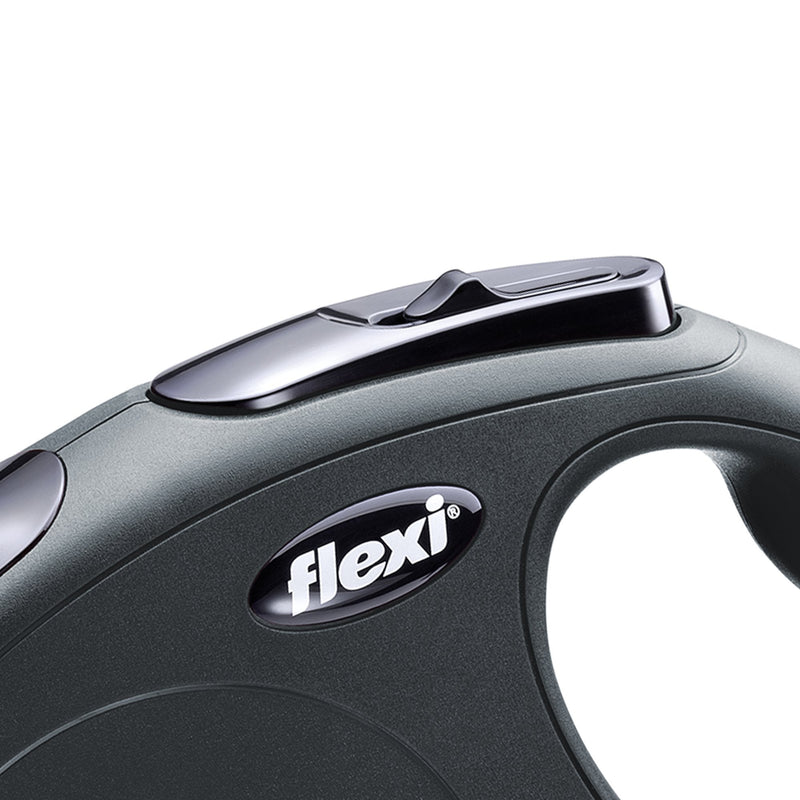 FLEXI New Classic Retractable Dog Leash (Cord), 16 ft, Medium, Black - BeesActive Australia