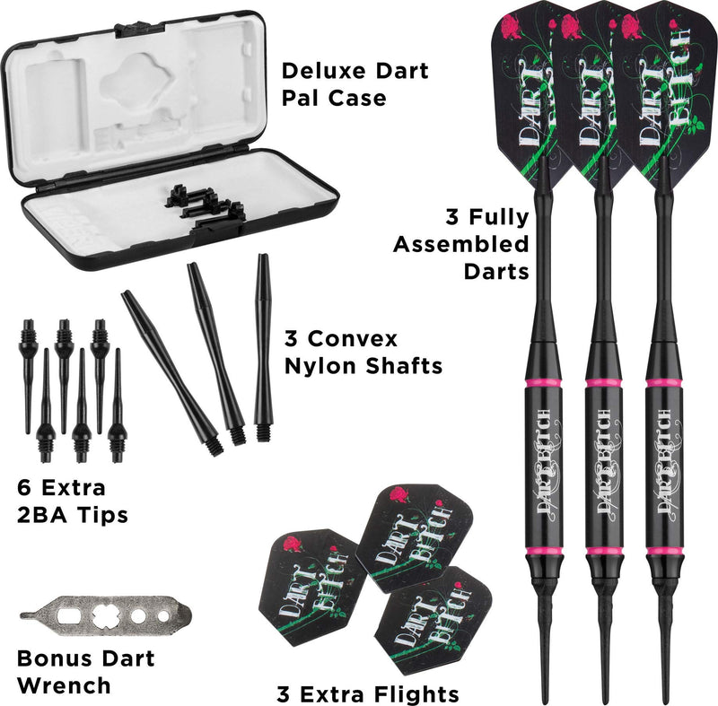 [AUSTRALIA] - Viper Vanity Soft Tip Darts with Storage/Travel Case: Dart Bitch, 16 Grams 