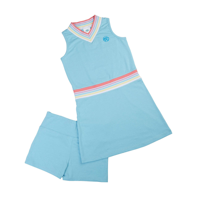Street Tennis Club Girls Tennis & Golf Outfit with Shorts Small Blue - BeesActive Australia