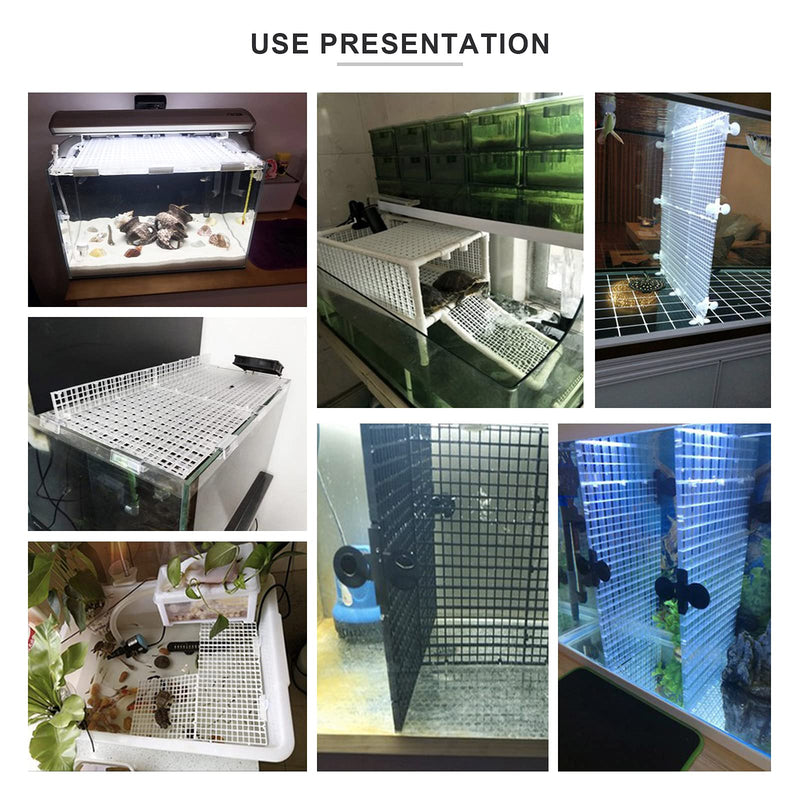 Create idea 10pcs Aquarium Divider Isolation Board Partition Pane Separator Tansparent Mixed Breeding to Keep Different Fish from The Fight 20pcs Sucker Clips Transparent - BeesActive Australia