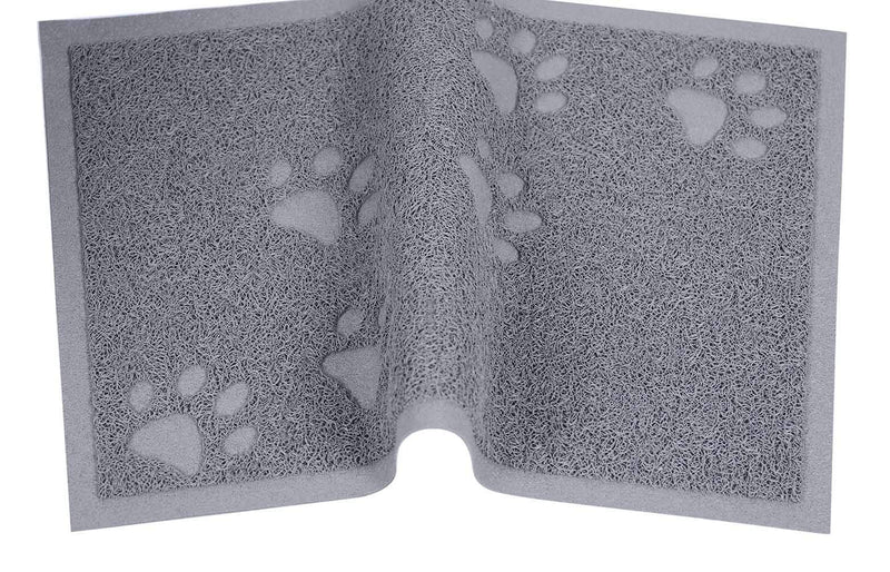 Darkyazi Cat Litter Box Mat for Floor Litter Trapping Mat Non-Slip Backing, Scatter Control, Easy Clean, Water Resistant, Soft on Paws (15.75" x 11.75",Grey) 15.75" x 11.75" Grey - BeesActive Australia
