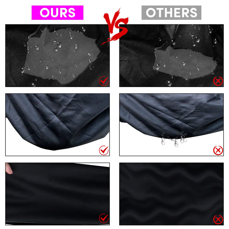 Outboard Motor Cover Boat Motor Cover with 600D Heavy Duty Oxford Fabric Extra Double PU Coating, Outboard Motor Engine Cover Waterproof Fit for Motor 60-90 HP Black - BeesActive Australia