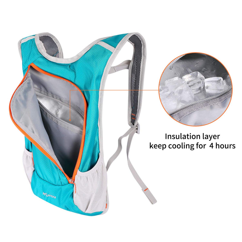 Hydration Pack,Hydration Backpack with 2L Hydration Bladder Lightweight Insulation Water Pack for Running Hiking Riding Camping Cycling Climbing Fits Men & Women Green - BeesActive Australia