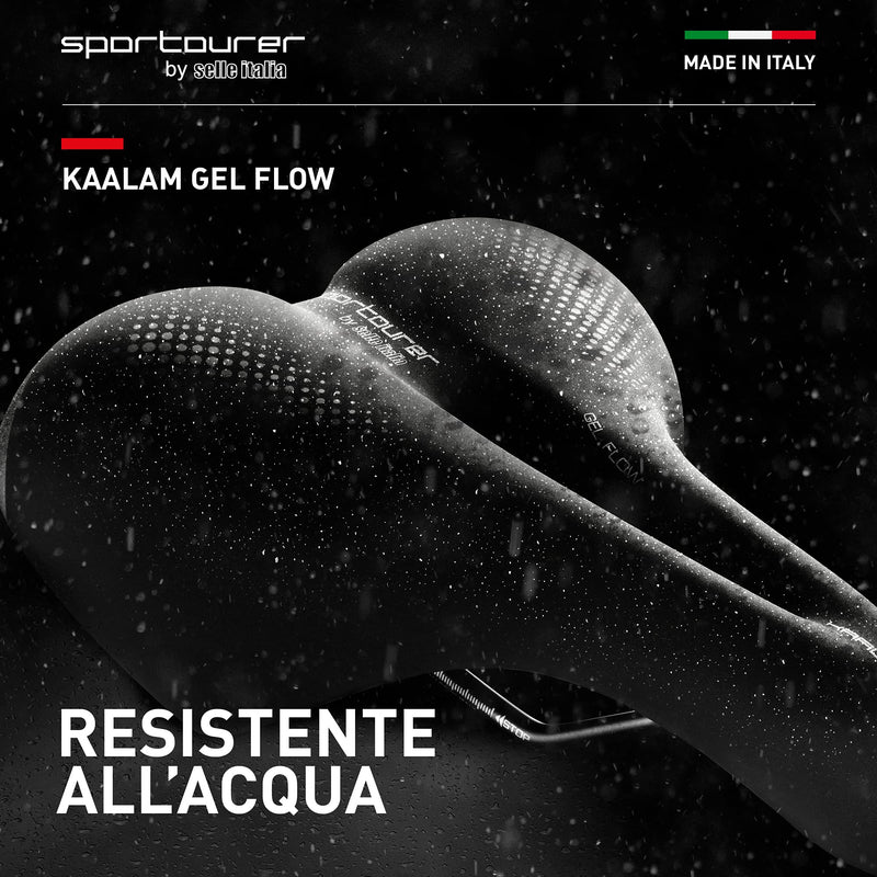 Selle Italia, Kaalam Gel Flow, Road and Triathlon Bike Saddle - for Men and Women, 470g, Black - BeesActive Australia