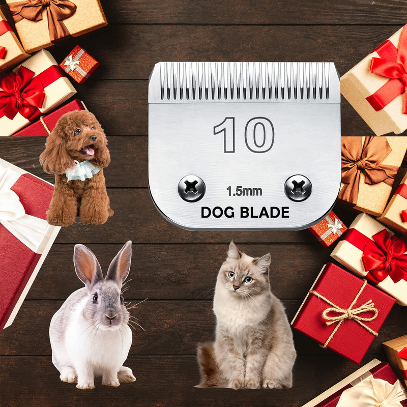 #10 Blade CeramicEdge Carbon-Infused Steel Dog Clippers Blades Compatible with Andis Pet Clippers AG AGC Ceramic Sharp Size-10, 1/16-Inch Cut Length,Sliver - BeesActive Australia