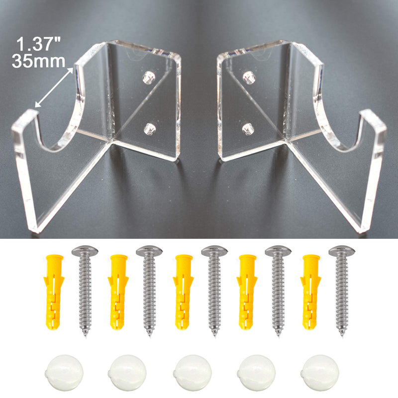 YYST Clear Acrylic Hockey Stick Wall Rack Wall Mount for Horizontal Display - No Stick 1 - BeesActive Australia