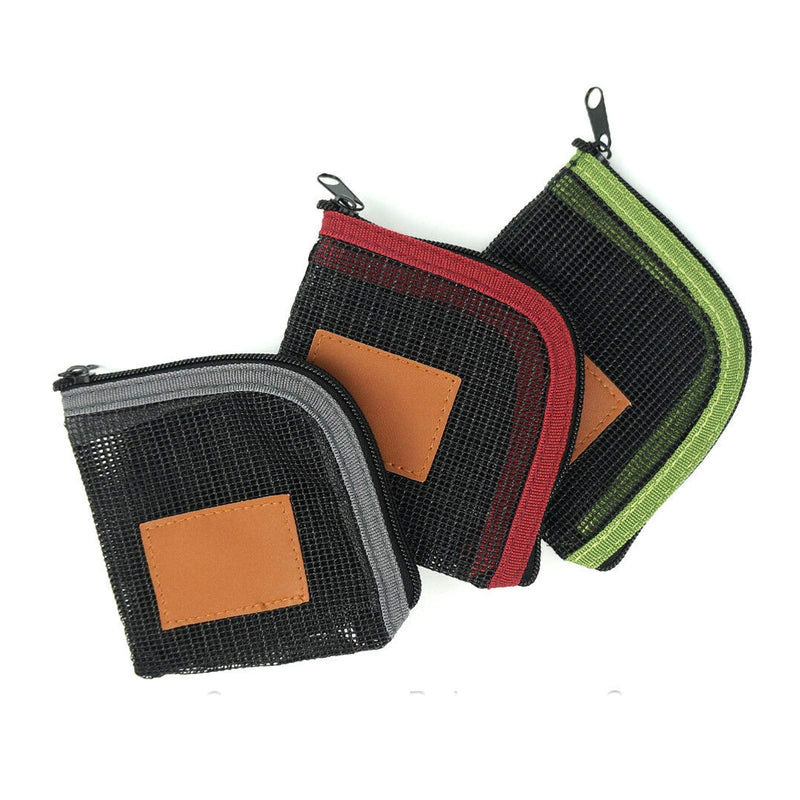 Aventik Fly Fishing Tapered Leader Wallet Tippet Line Case 5 Slots Net-Like Leader Tippet Storage Leader Pocket 4X4inch Green - BeesActive Australia