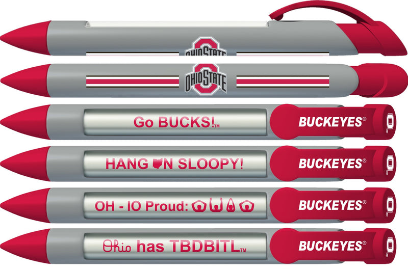 Greeting Pen Ohio State Buckeyes 5" X 8.25" Notebook / 2 Pen Set (1243M2) - BeesActive Australia