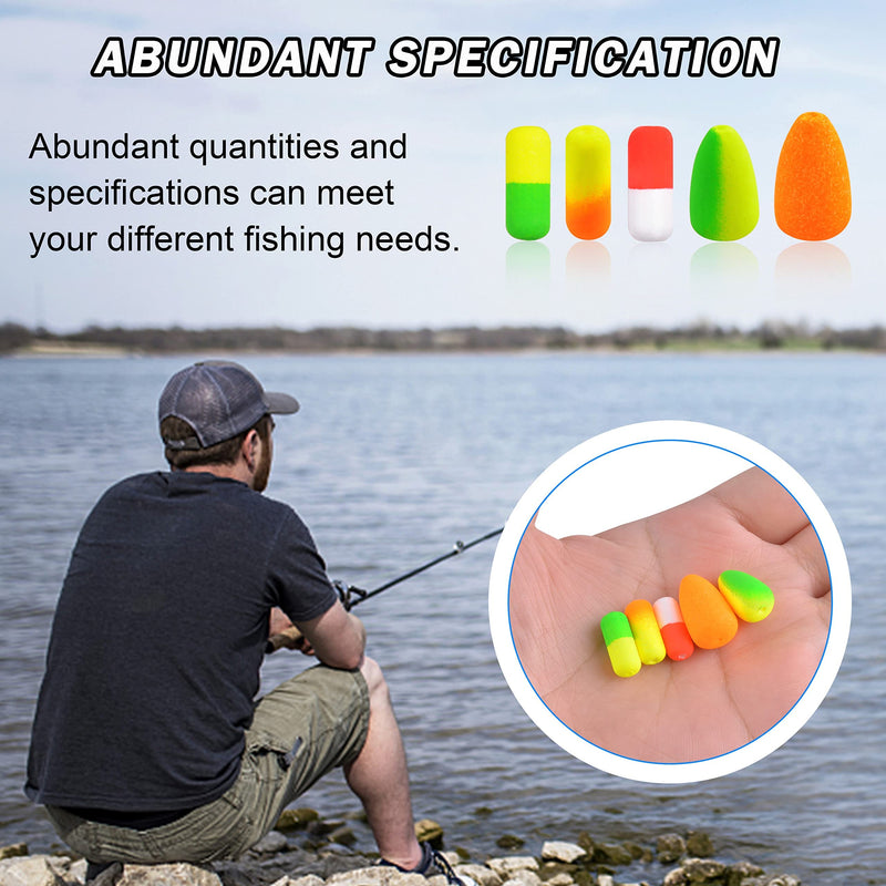 Foam Floats Pompano Rig Kit, 85pcs Fishing Rig Floats Pompano for Surf Fishing Cylindrical Oval Snellfloat for Walleye Catfish Trout - BeesActive Australia