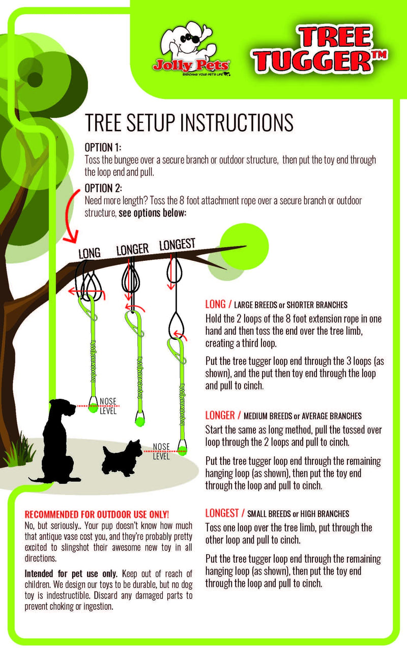 Jolly Pets Tree Tugger,Green - BeesActive Australia