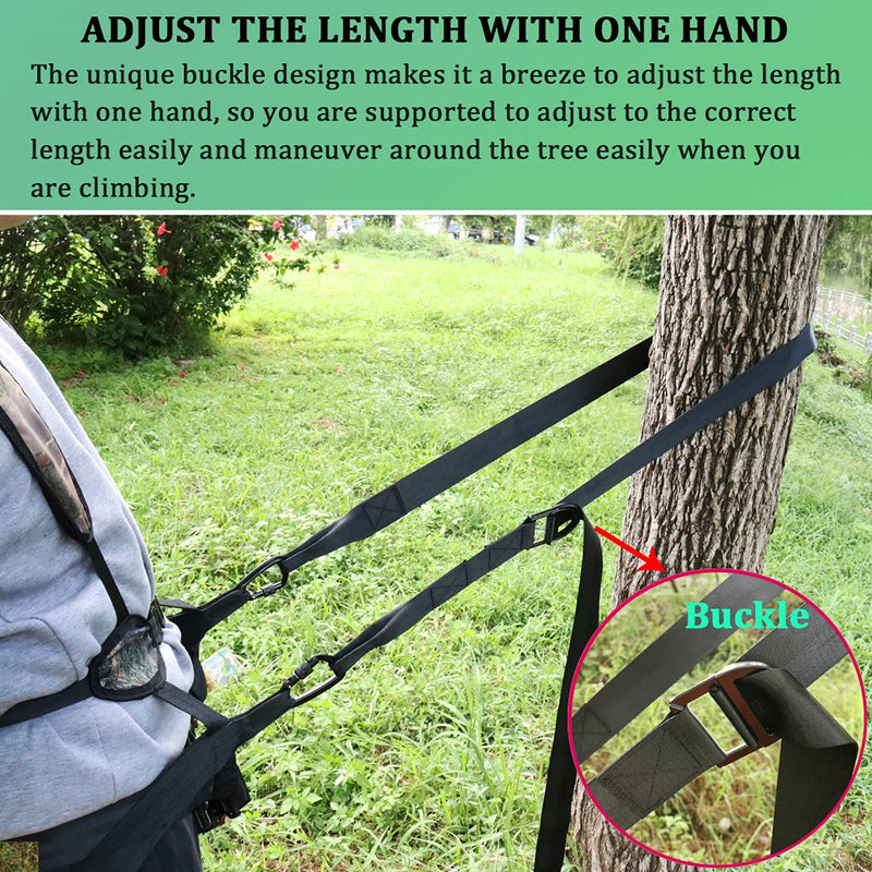 Huntury Lineman's Climbing Strap, Lineman Belt, Tree Climbing Harness, Quick, Easy and Quiet to Use for Climbing Stand, Hanging Deer Stand, Fall Protection from Treestand - BeesActive Australia