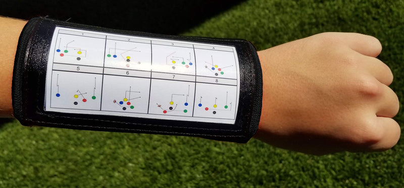 Wristband Interactive Y23 - Football Wristbands - Wrist Coach - QB Wristband - Football Play Wristbands - Playbook Wristband Black 5 Pack - BeesActive Australia