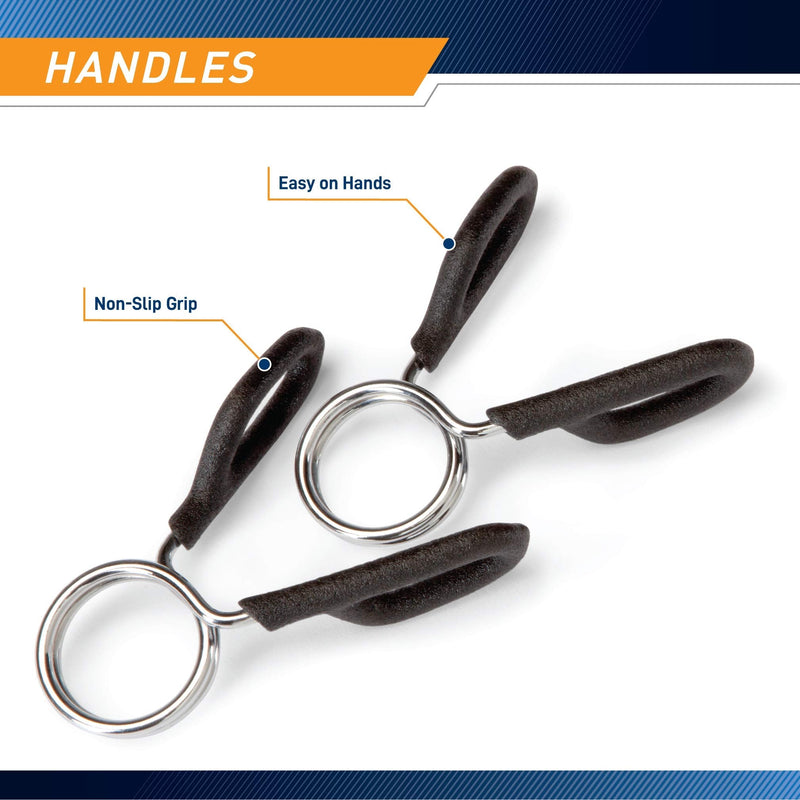 Marcy Weightlifting Accessory Spring Clip Collars for Weight Bar and Dumbbell Handles, Sold in Pair Standard Bar - BeesActive Australia