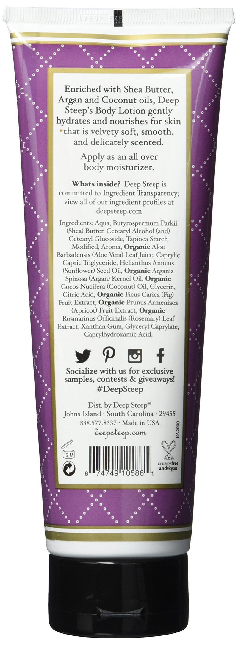 Deep Steep Fig Apricot Body Lotion, 8 oz - BeesActive Australia