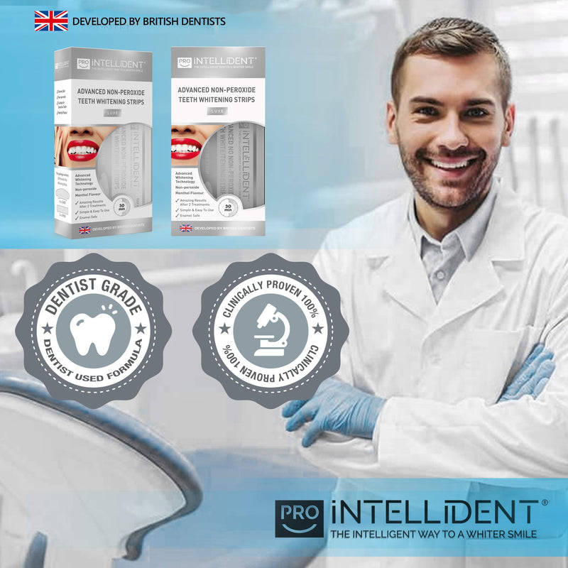 Pro Intellident Teeth Whitening Strips | Home Teeth Whitening Strips Developed by British Dentists for Instant Results - BeesActive Australia