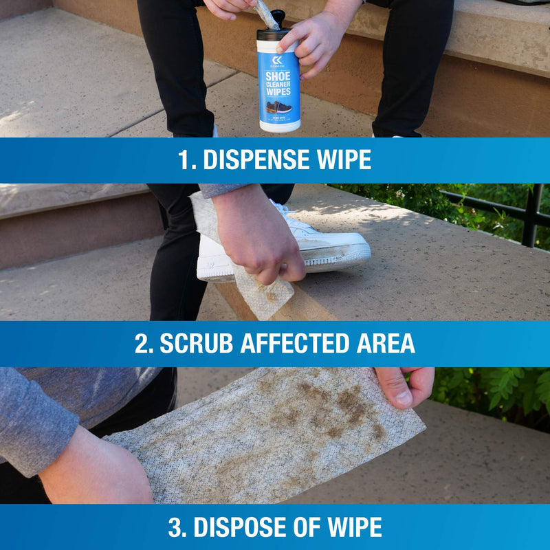 CleanKicks Shoe Cleaner Wipes - Removes Scuffs and Dirt Buildup - (30 Count) - BeesActive Australia