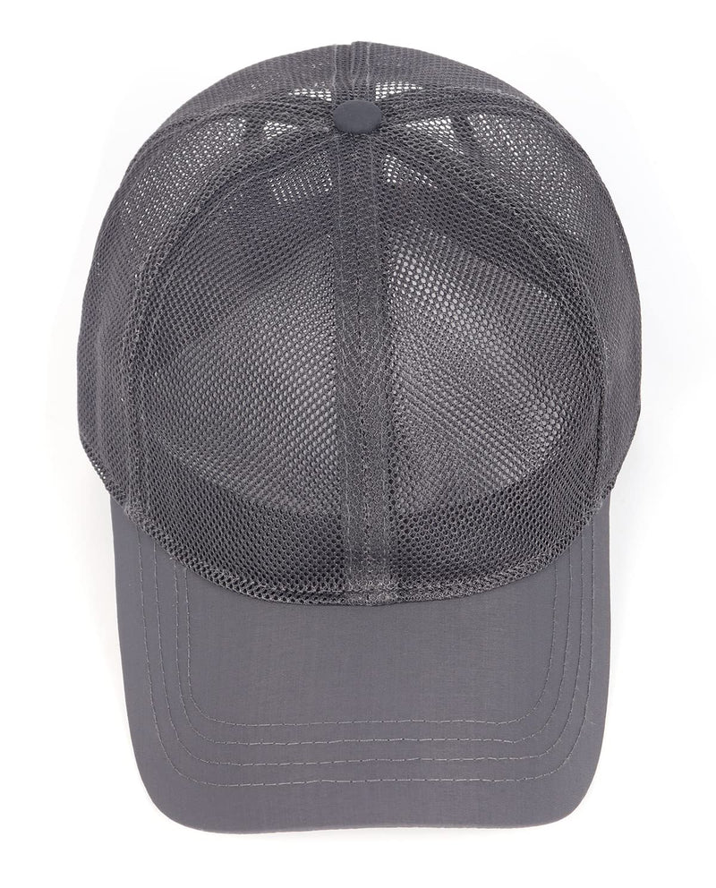 Zylioo XXL Oversize Baseball Mesh Cap,Breathable Cool Running Hat,Adjustable Summer Caps for Big Heads 21.5"-25.5" Grey One Size - BeesActive Australia