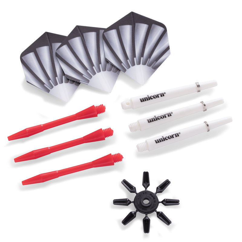 [AUSTRALIA] - Unicorn Steel 500 30-Piece Dart Set Includes Wallet Carrying Case Designed for Use with Bristle Dartboards 