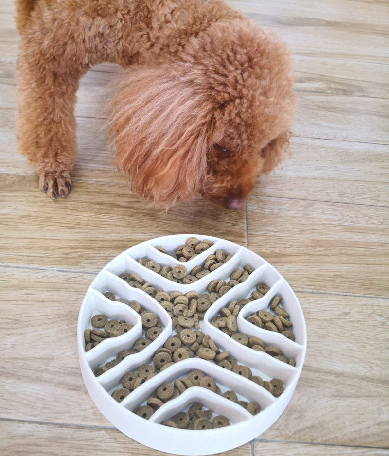 8-Inch Slow Feeder Dog Bowl, Dog Bowl, Maze Pet Bowls,Cat Bowls,Anti Gulping Healthy Eating, Slow Feeder Pet Bowl, Slow Eating Healthy Design for Small Medium Size Dogs & Cats Primary color - BeesActive Australia