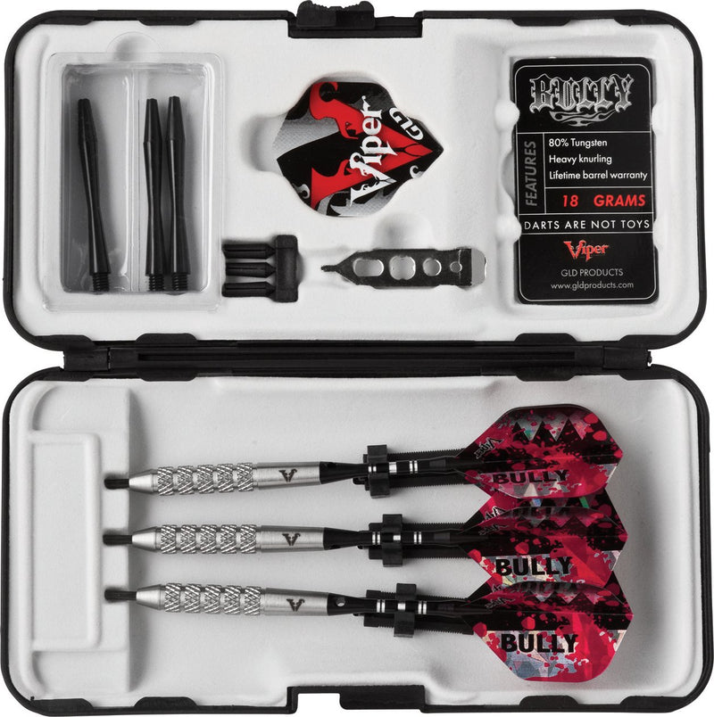 [AUSTRALIA] - Viper Bully 80% Tungsten Steel Tip Darts with Storage/Travel Case, Coarse Knurling, 24 Grams 