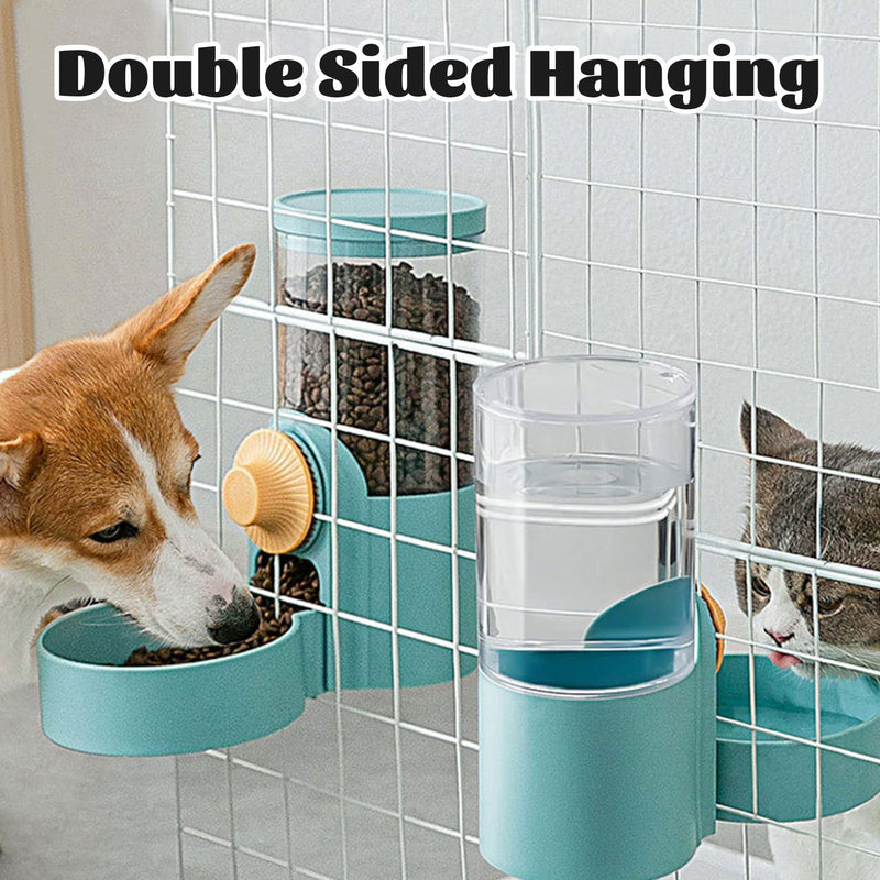 kathson 35oz Hanging Automatic Food Water Dispenser Gravity Pet Auto Feeder Waterer Set for Rabbit Cat Dog Chinchilla Guinea Pig Hedgehog Ferret - BeesActive Australia
