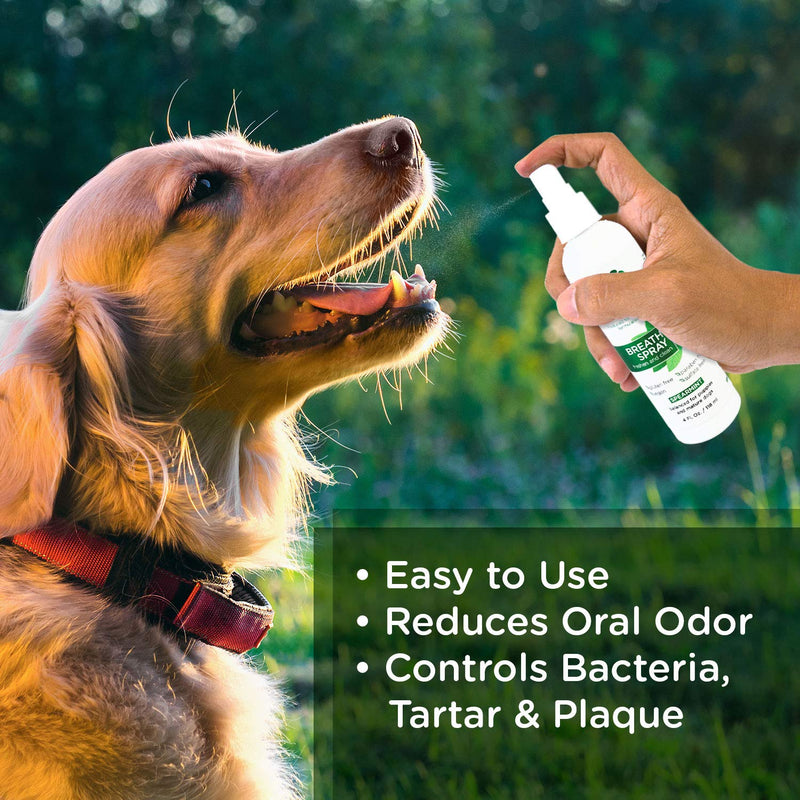 Lillian Ruff Dog Breath Freshener Dental Care Spray - Dog Oral Health Teeth Cleaning Formula Targets Bad Dog Breath, Plaque & Tartar Build-Up, Supports Oral Care, Gum Health & Immune System. 4oz - BeesActive Australia