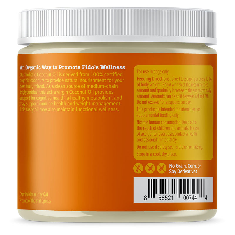 Coconut Oil for Dogs - Certified Organic & Extra Virgin Superfood Supplement - Anti Itch & Hot Spot Treatment - for Dry Skin on Elbows & Nose - Natural Digestive & Immune Support - 16 OZ - BeesActive Australia